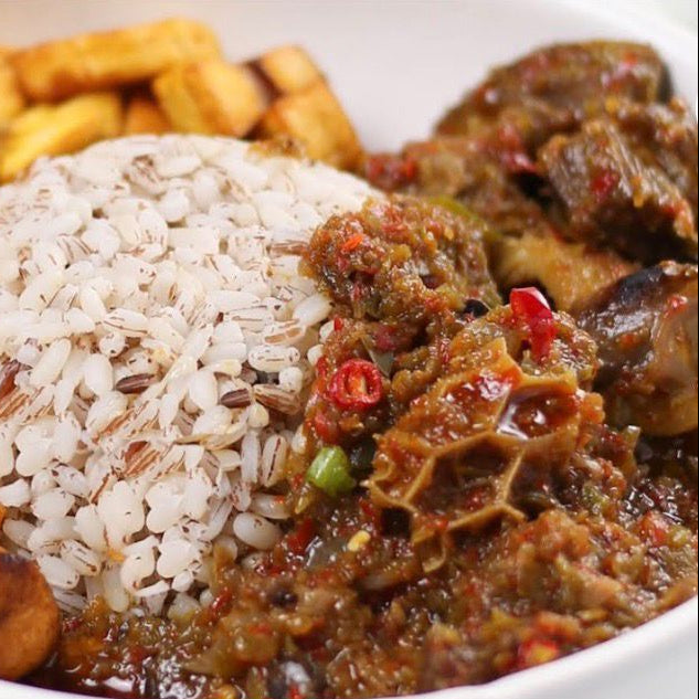 Ofada Rice & Stew