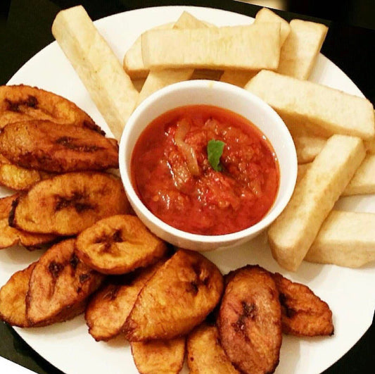 Fried Yam and Plantain